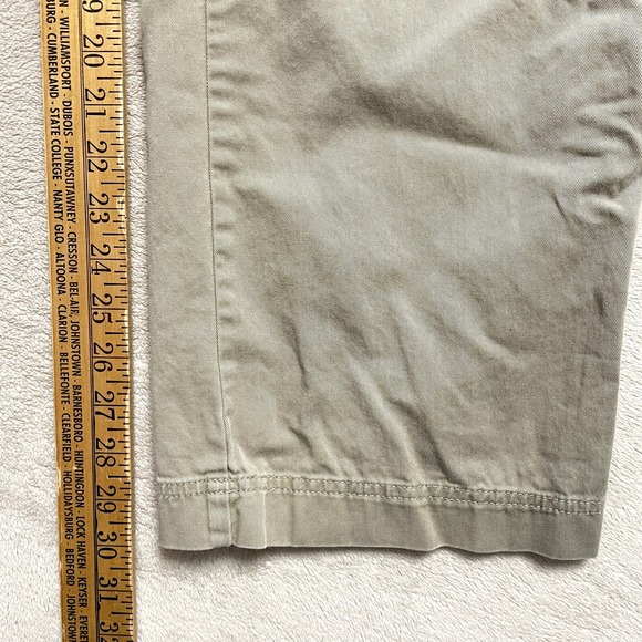 LL Bean Pants Women‎ 12 Beige Chino Cargo Mid Rise Relaxed Wide Leg Twill Safari - Picture 4 of 16